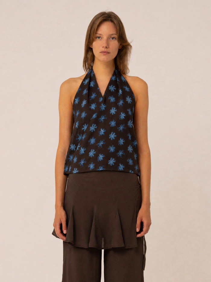 Palma Cross Flower print Top