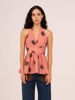 Completa tu look con Bliss Pink Polka Dot Halter Top