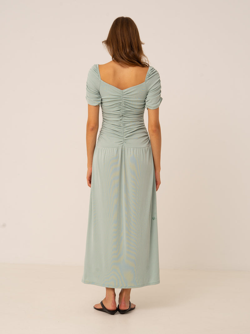 Turquoise Persephone Draped Dress