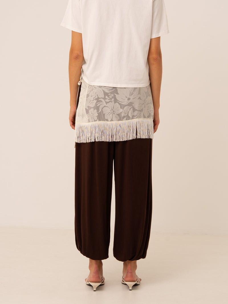 Nice Lace Fringe Wrap Skirt