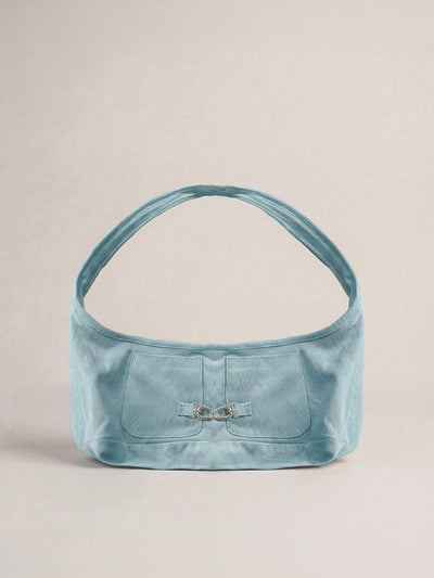 Solea Mint Buckle Detail Shoulder Bag