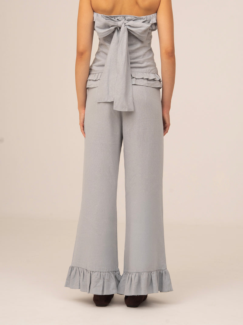 Sky Blue Fringe Noctis Pants