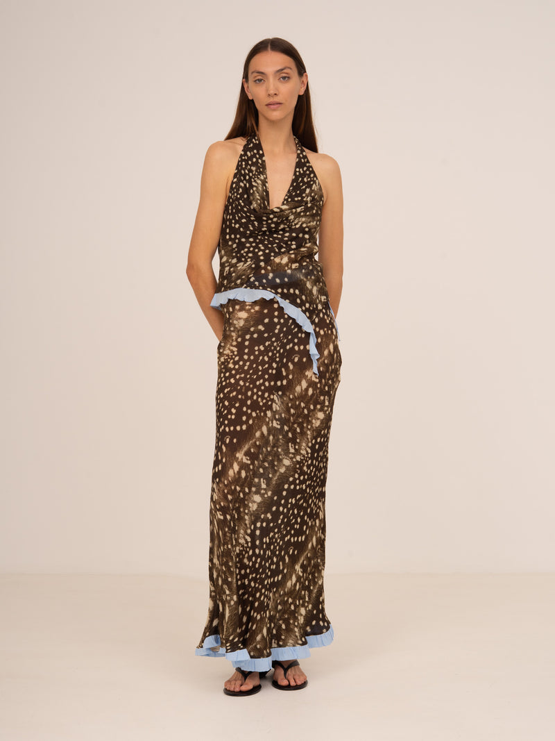 Ice Noir Animal Print Skirt