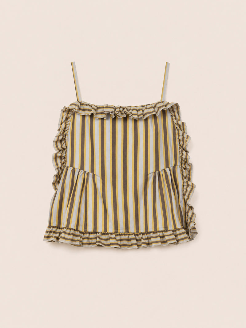 Golden Serenity Striped Blouse