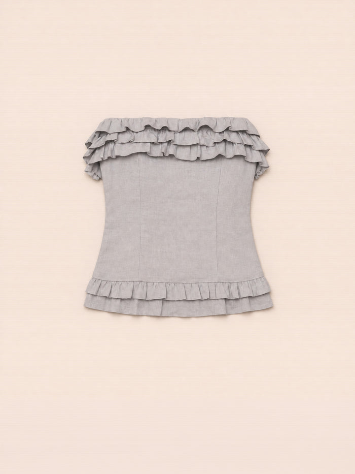 Sky Blue Fringe Noctis Top
