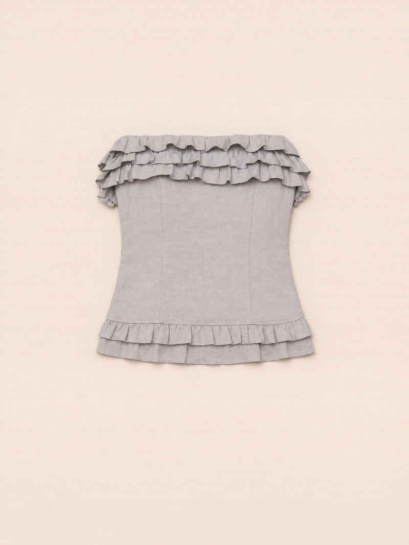 Sky Blue Fringe Noctis Top