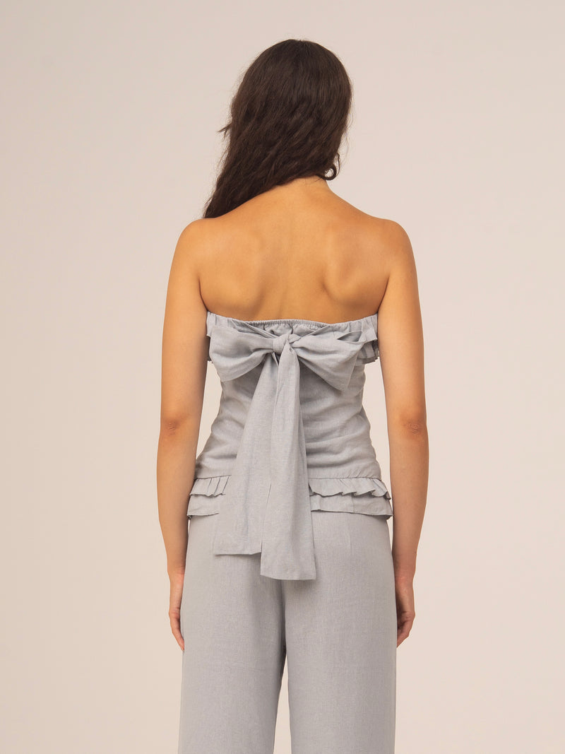 Sky Blue Fringe Noctis Top