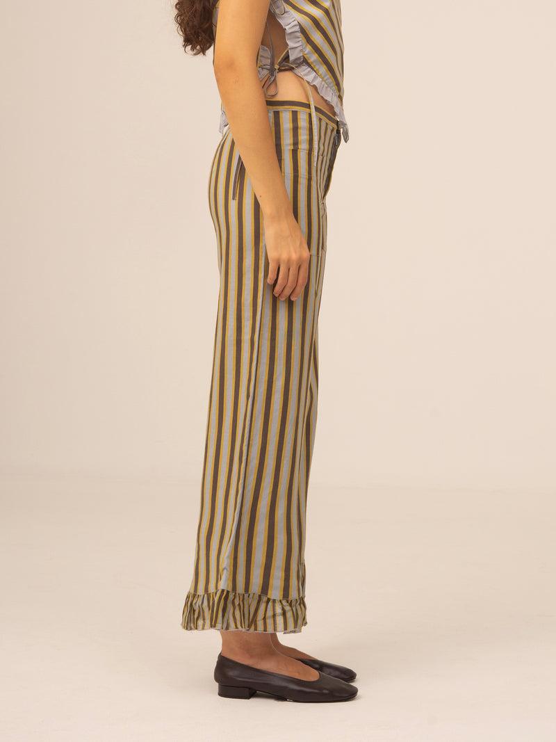 Pantalones a Rayas Golden Serenity