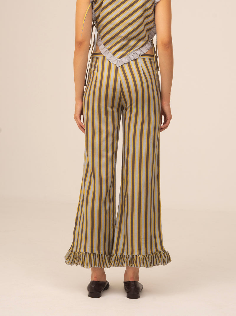 Pantalones a Rayas Golden Serenity