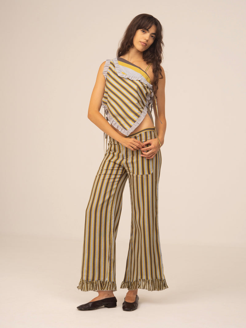 Pantalones a Rayas Golden Serenity
