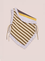Completa tu look con Golden Sunlit Striped Asymmetric Top