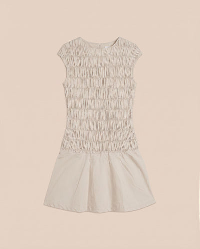 Sorelle Striped Smocked Mini Dress