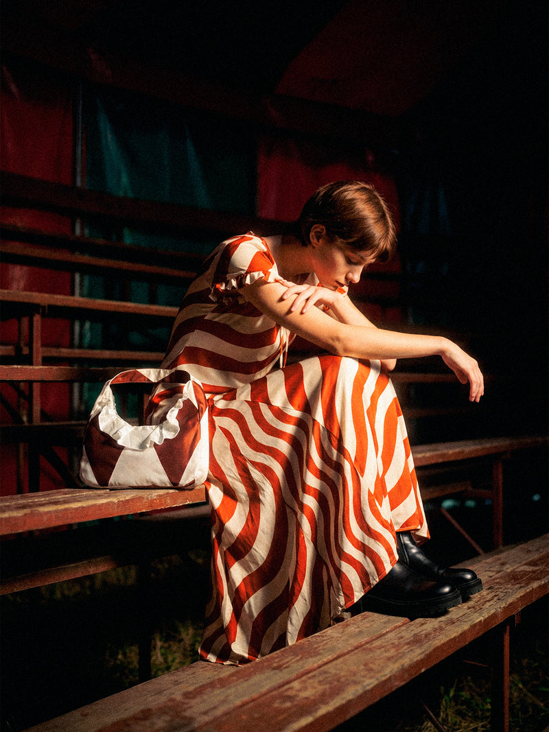 Candycane Striped Red Maxi Dress