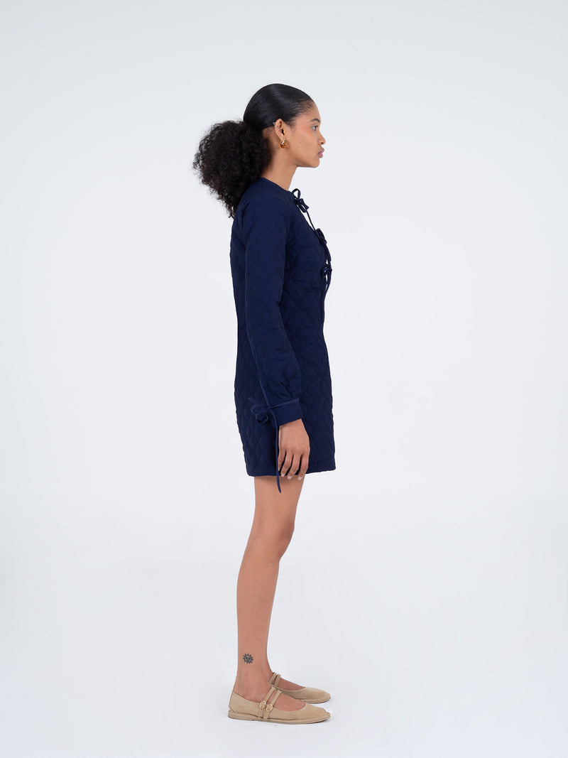 Chelsea Blue Padded Mini Dress vestidos