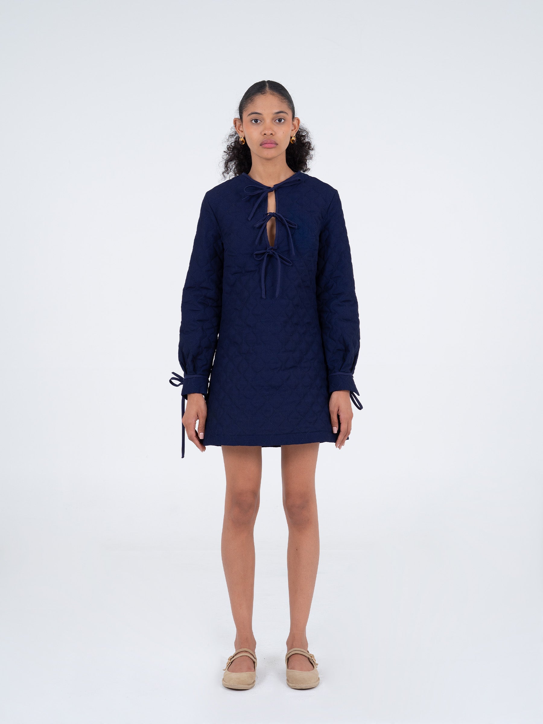 Chelsea Blue Padded Mini Dress vestidos