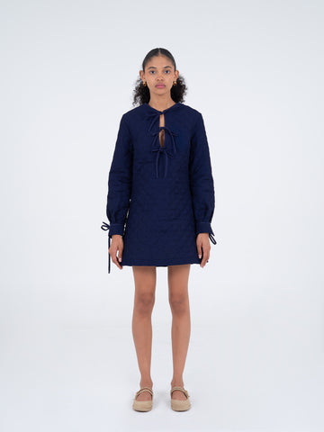 Chelsea Blue Padded Mini Dress