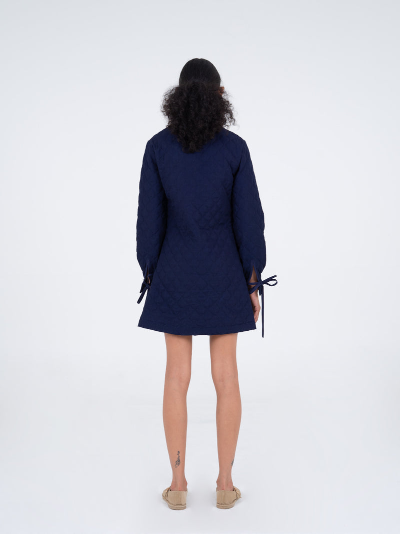 Chelsea Blue Padded Mini Dress vestidos
