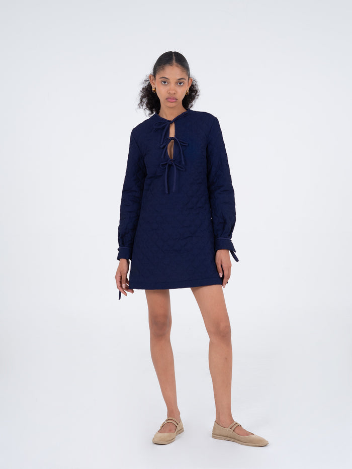Chelsea Blue Padded Mini Dress