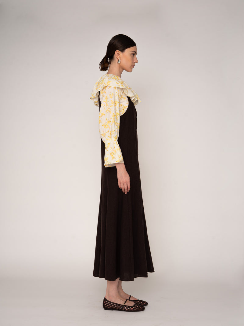Chocolat Brown Maxi Dress vestidos