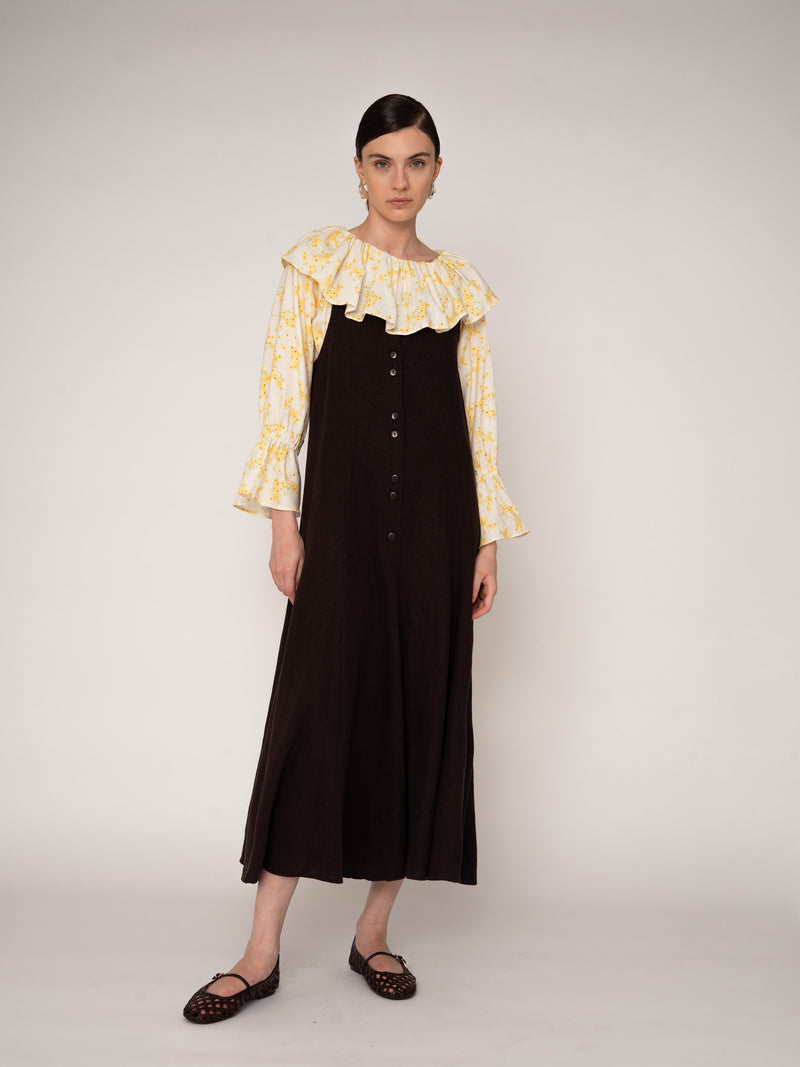Chocolat Brown Maxi Dress vestidos