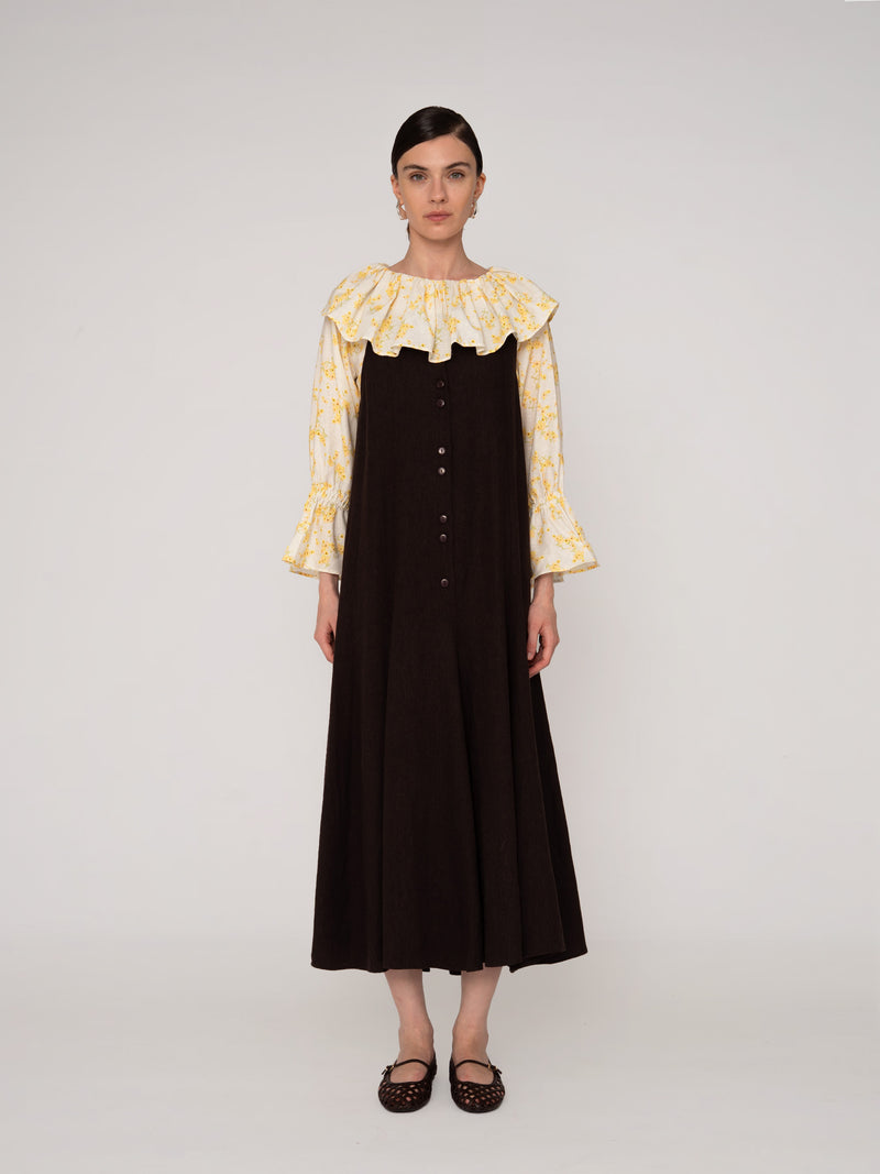 Chocolat Brown Maxi Dress vestidos