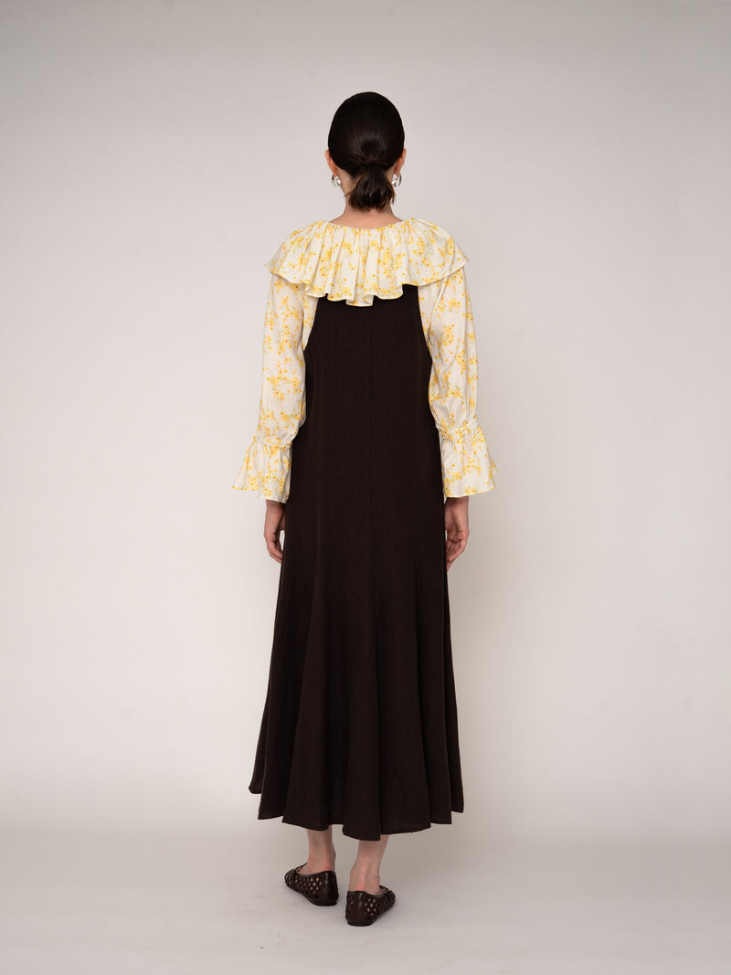 Chocolat Brown Maxi Dress vestidos