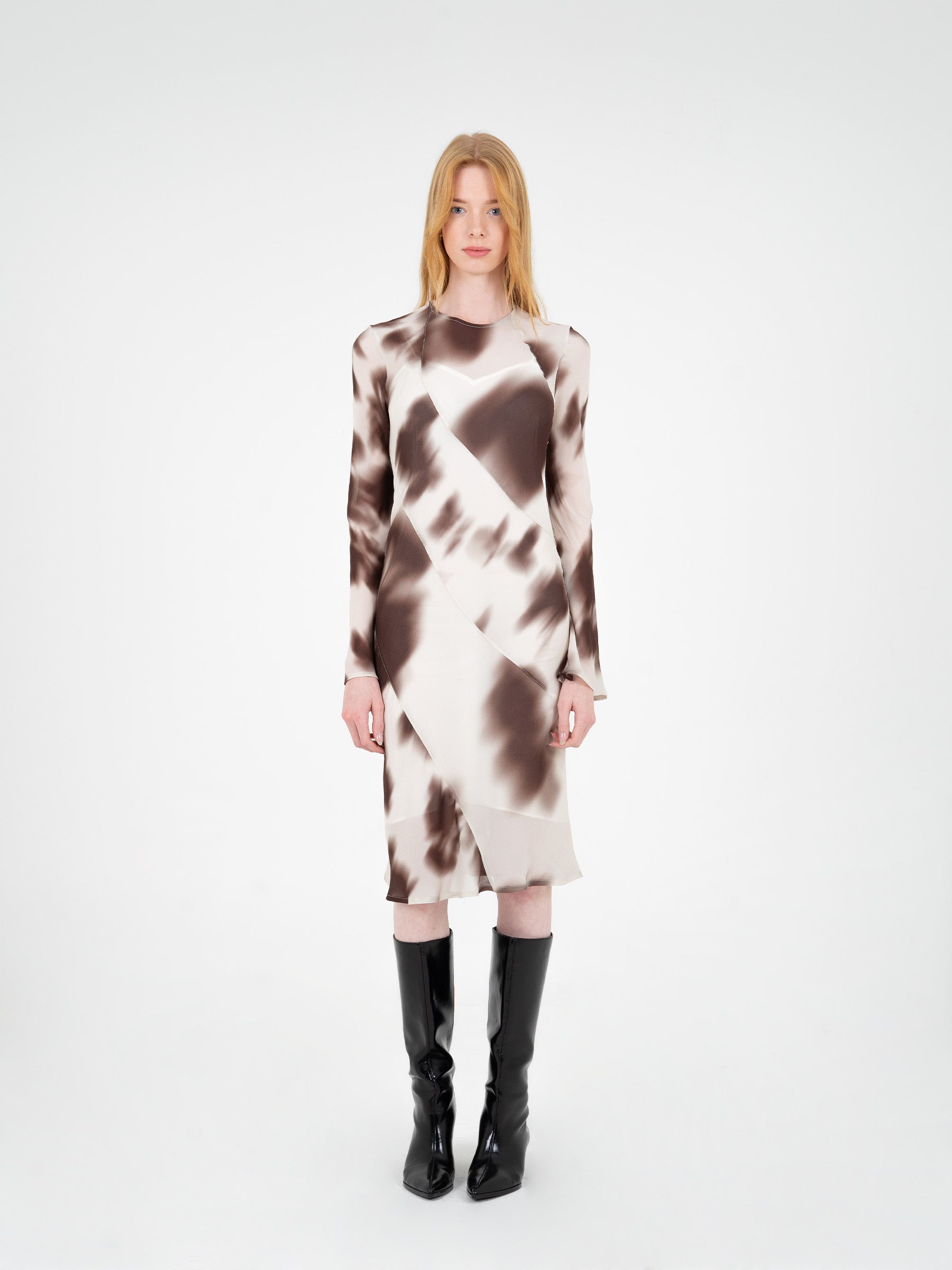 Citylights Cow Print Dress vestidos