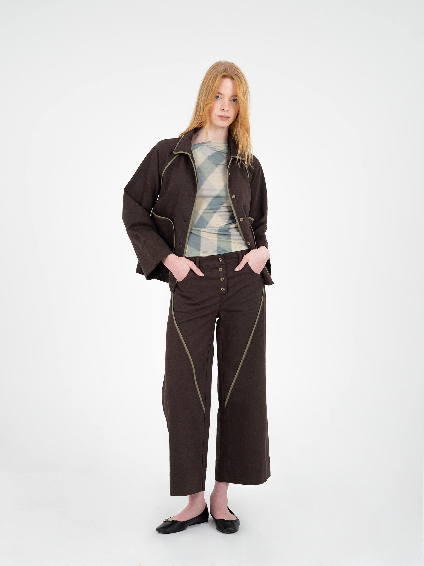 Cityscape Brown Denim Jacket chaqueta