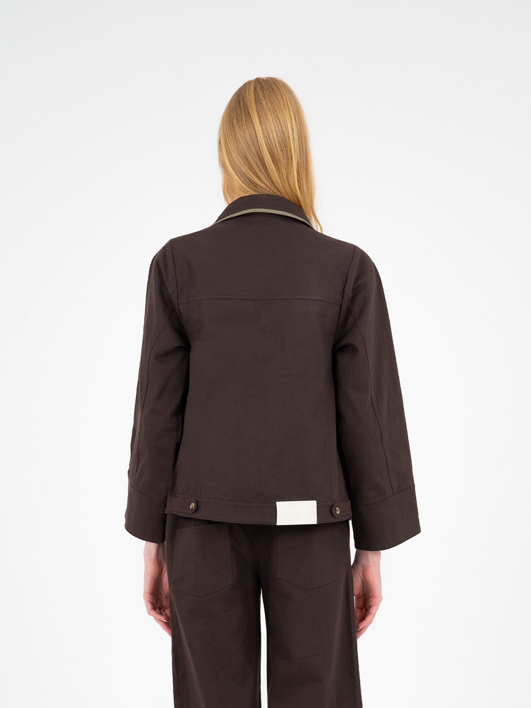 Cityscape Brown Denim Jacket chaqueta