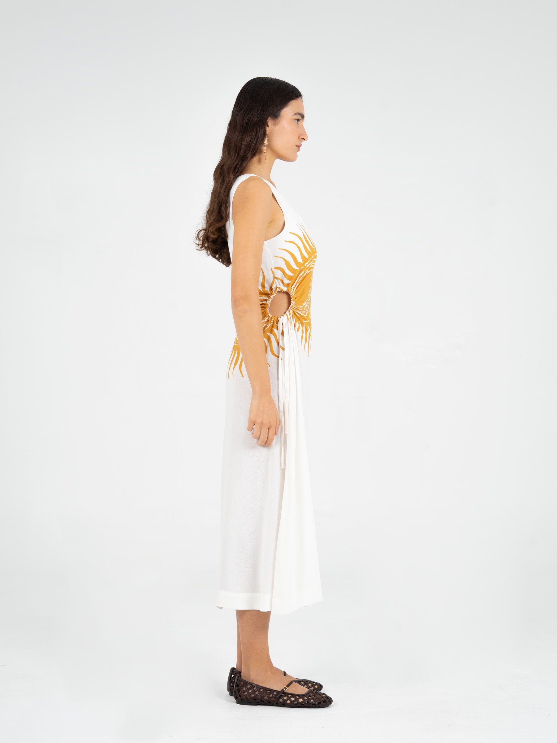 Clara Sun-Printed One-Shoulder Dress vestidos