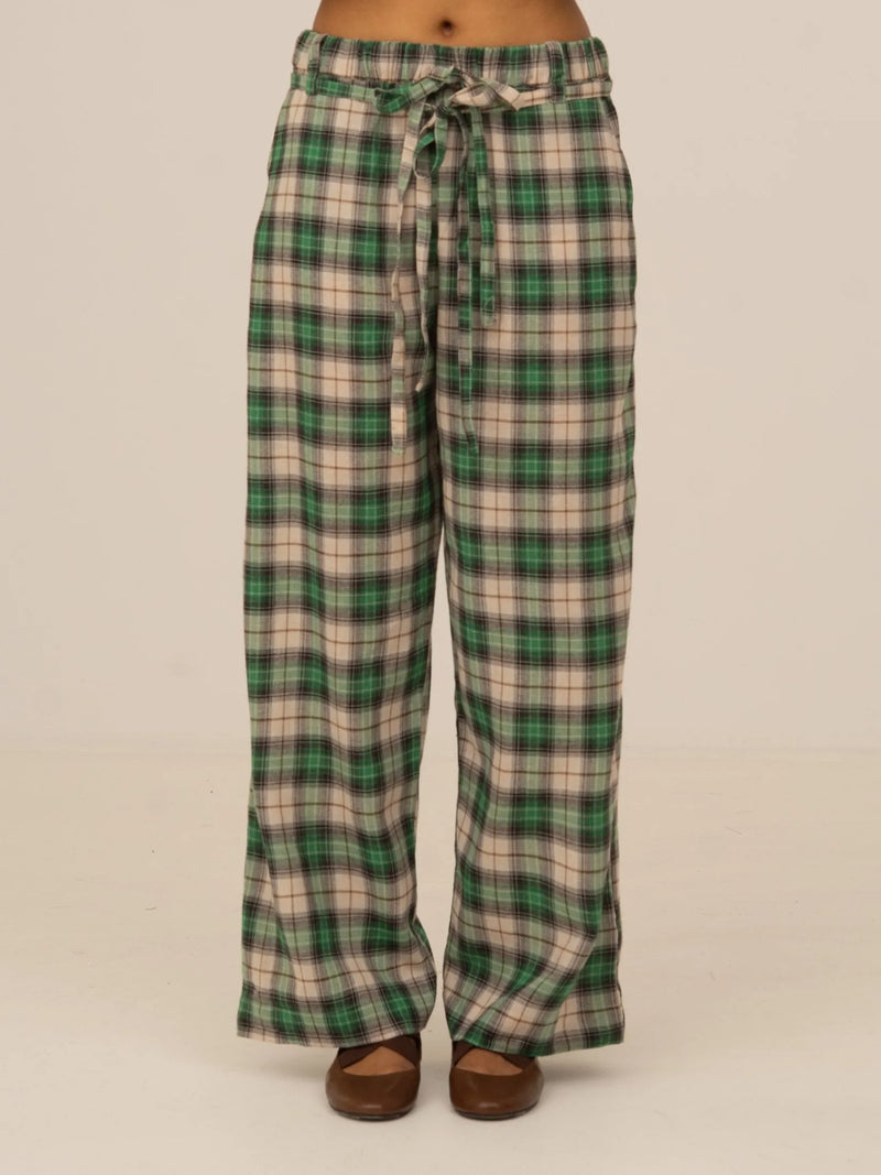 Clover Green Plaid Pants