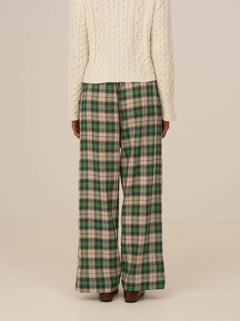 Clover Green Plaid Pants