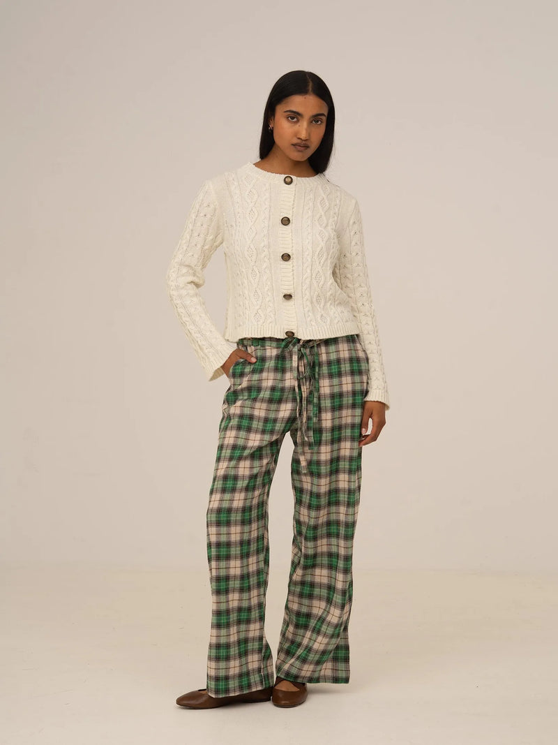 Clover Green Plaid Pants