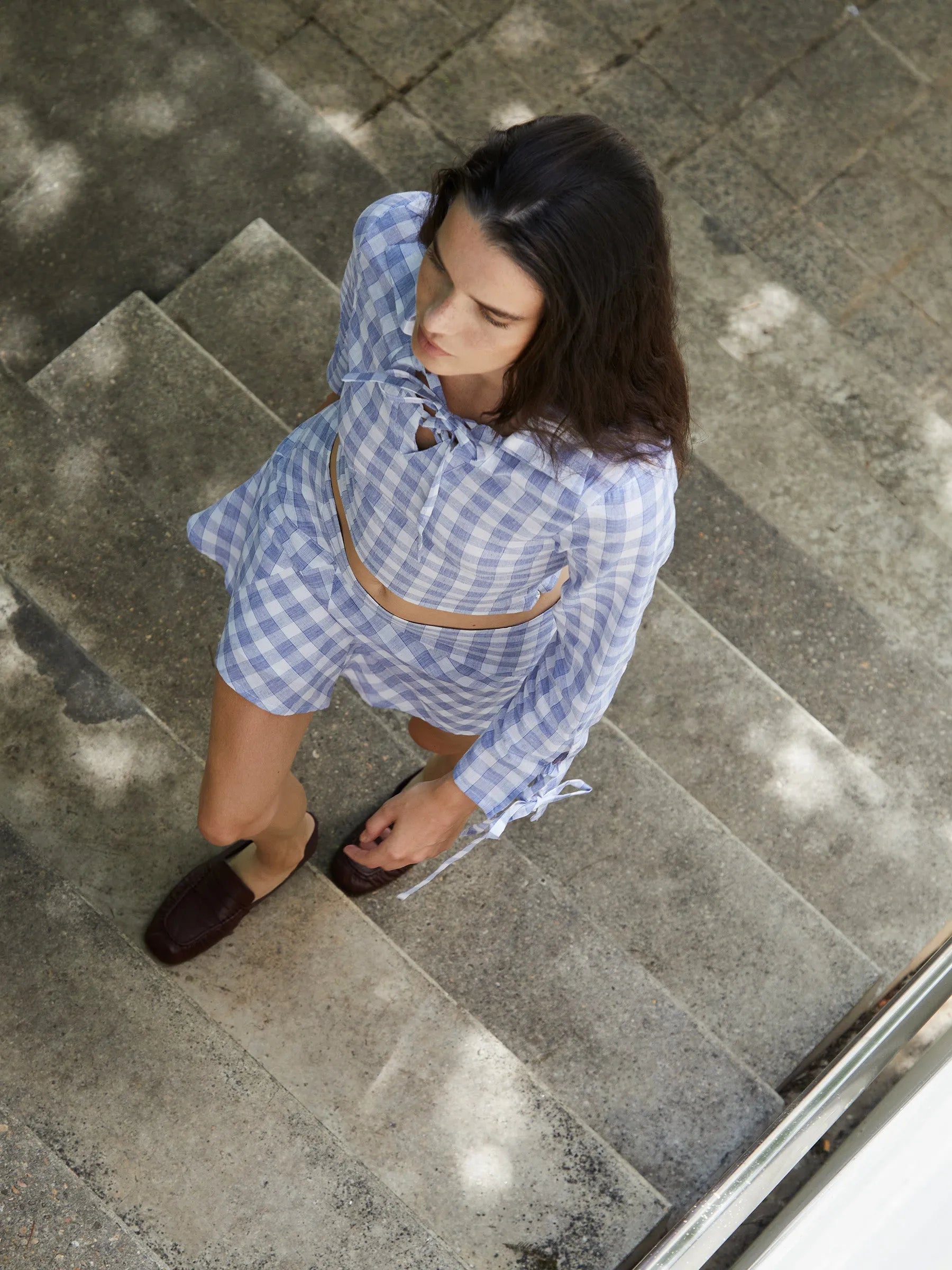 Commute Plaid Blue Shirt camisas y camisetas