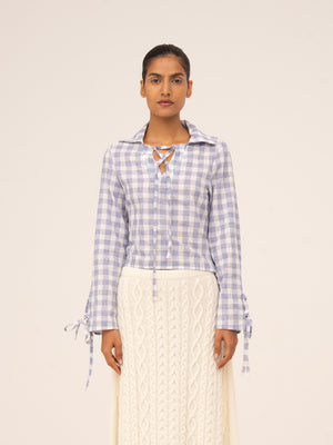 Commute Plaid Blue Shirt