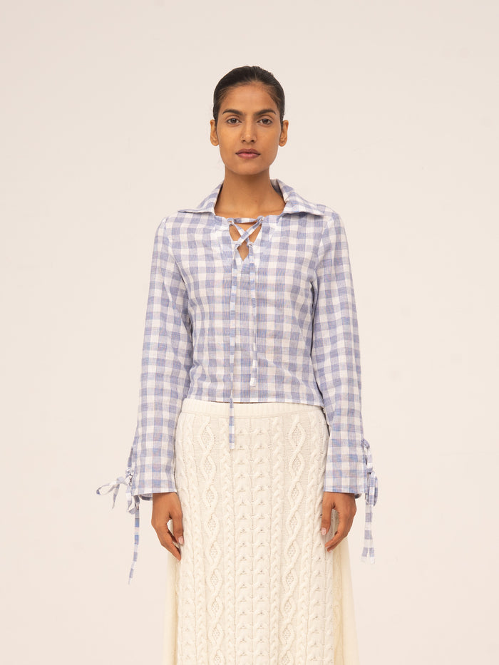 Commute Plaid Blue Shirt