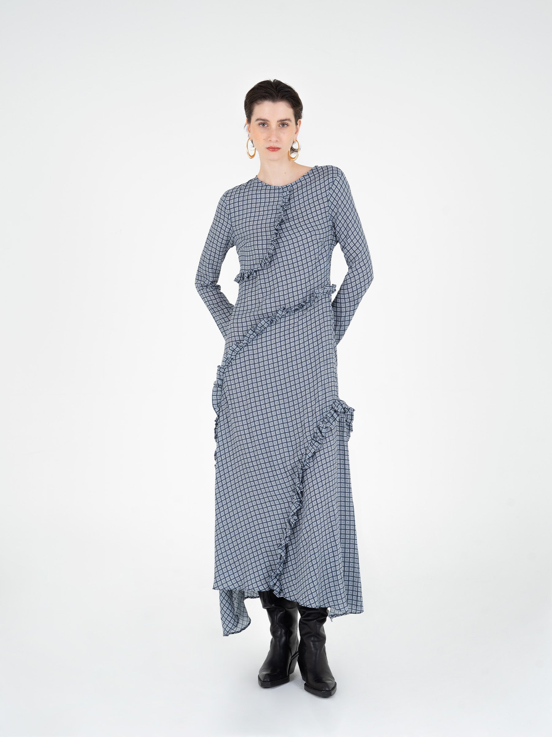 Cottage Tartan Print Dress vestidos