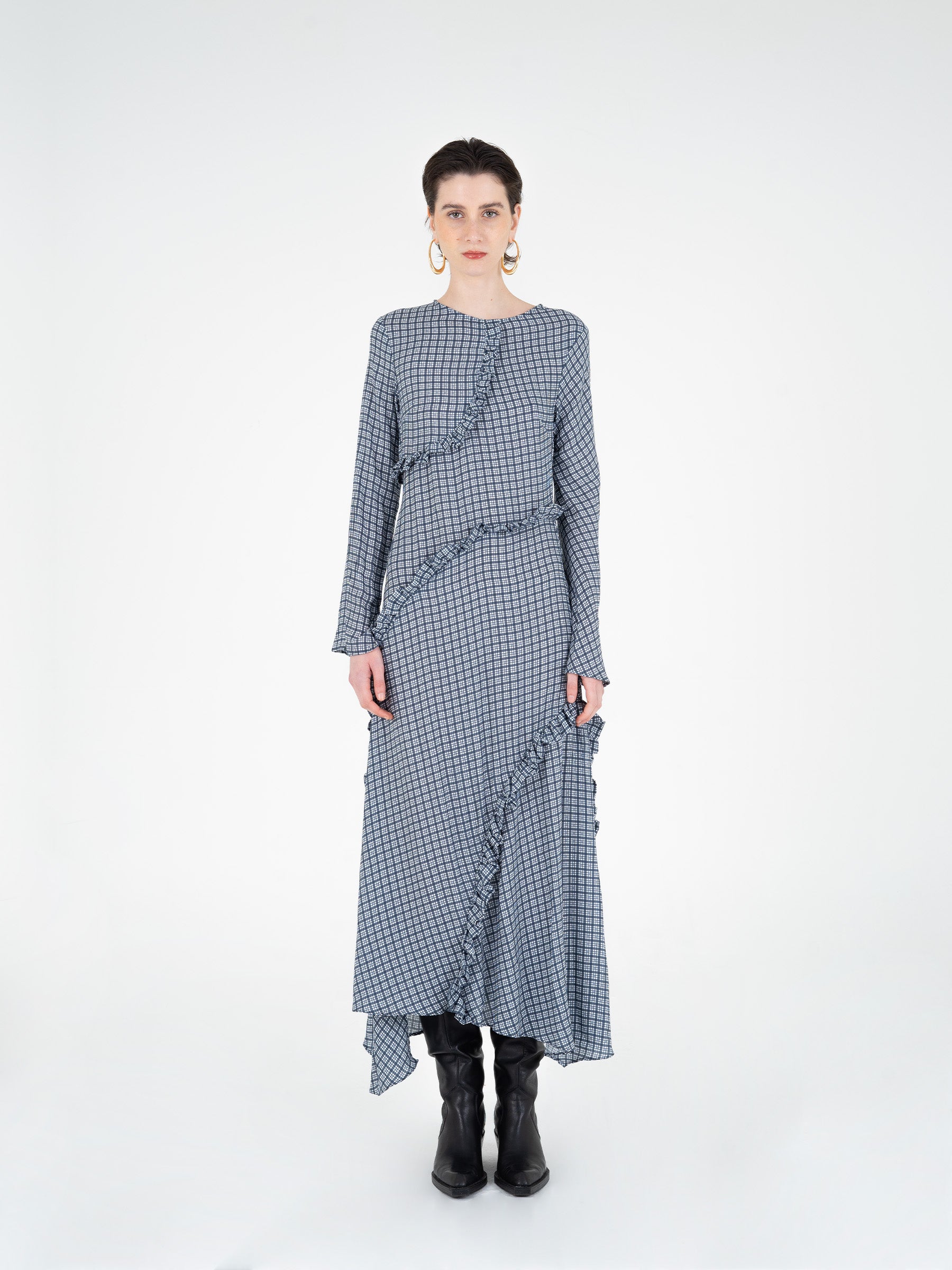 Cottage Tartan Print Dress vestidos