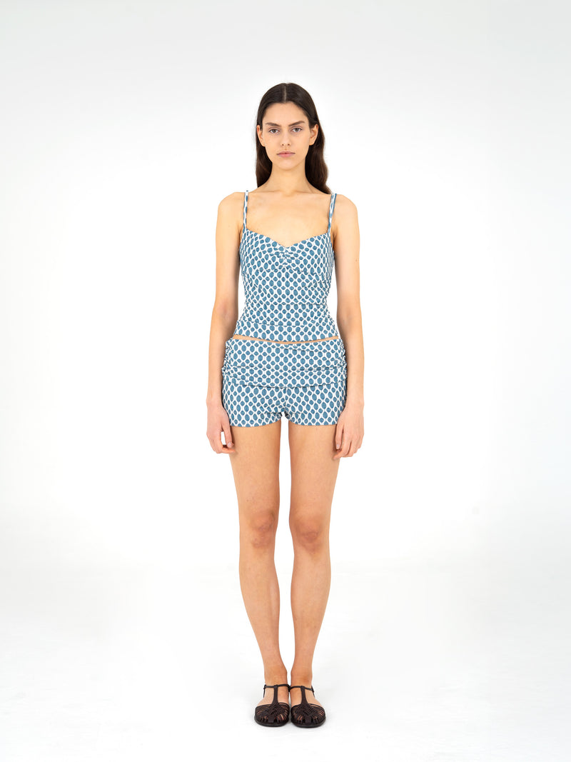 Craft Jersey Blue Ruched Shorts camisas y camisetas