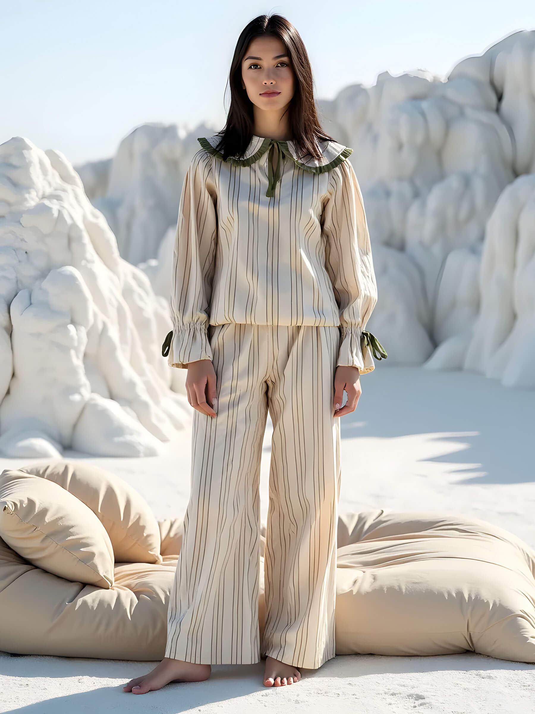 Crystal Striped Pyjama Shirt camisas y camisetas