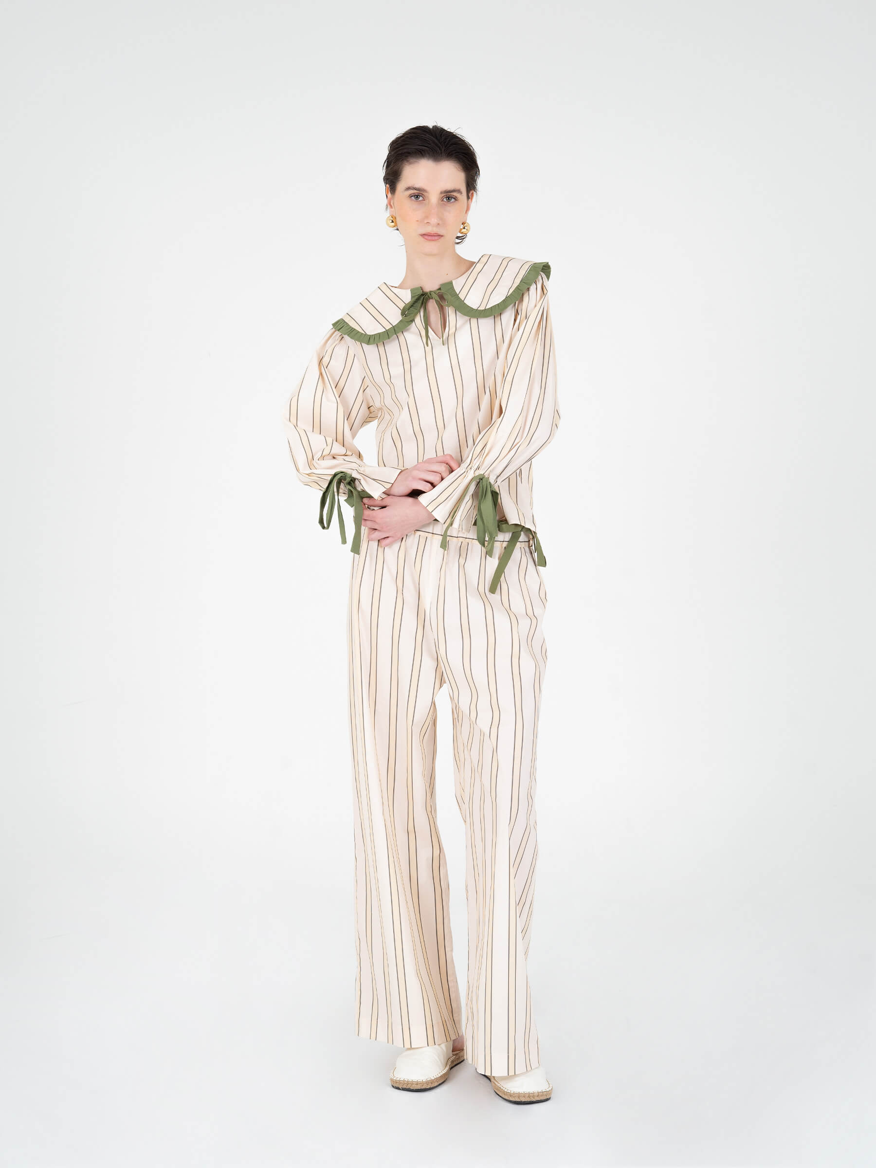 Crystal Striped Pyjama Shirt camisas y camisetas