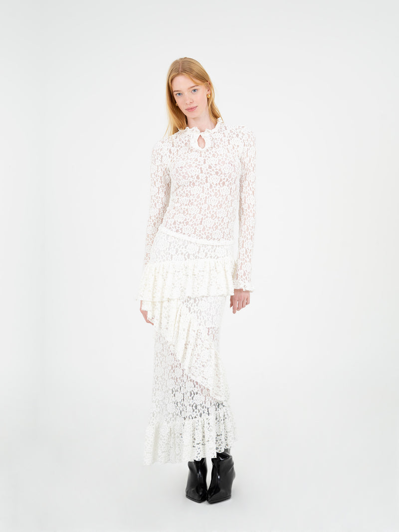 Cupid Lace White Top camisas y camisetas