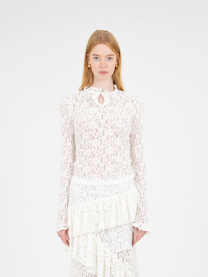 Cupid Lace White Top
