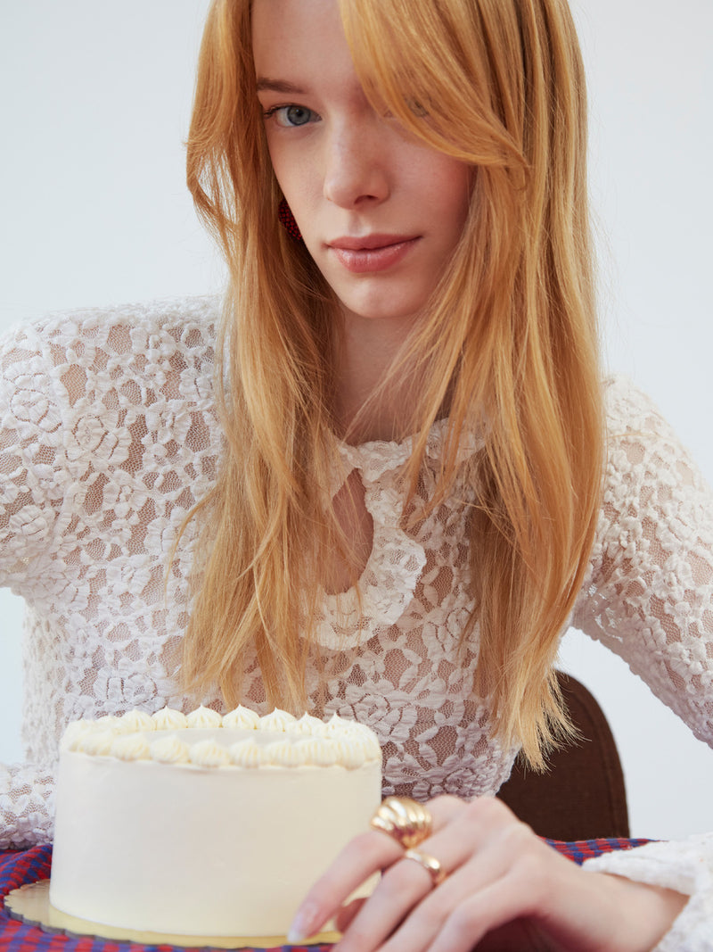 Cupid Lace White Top camisas y camisetas
