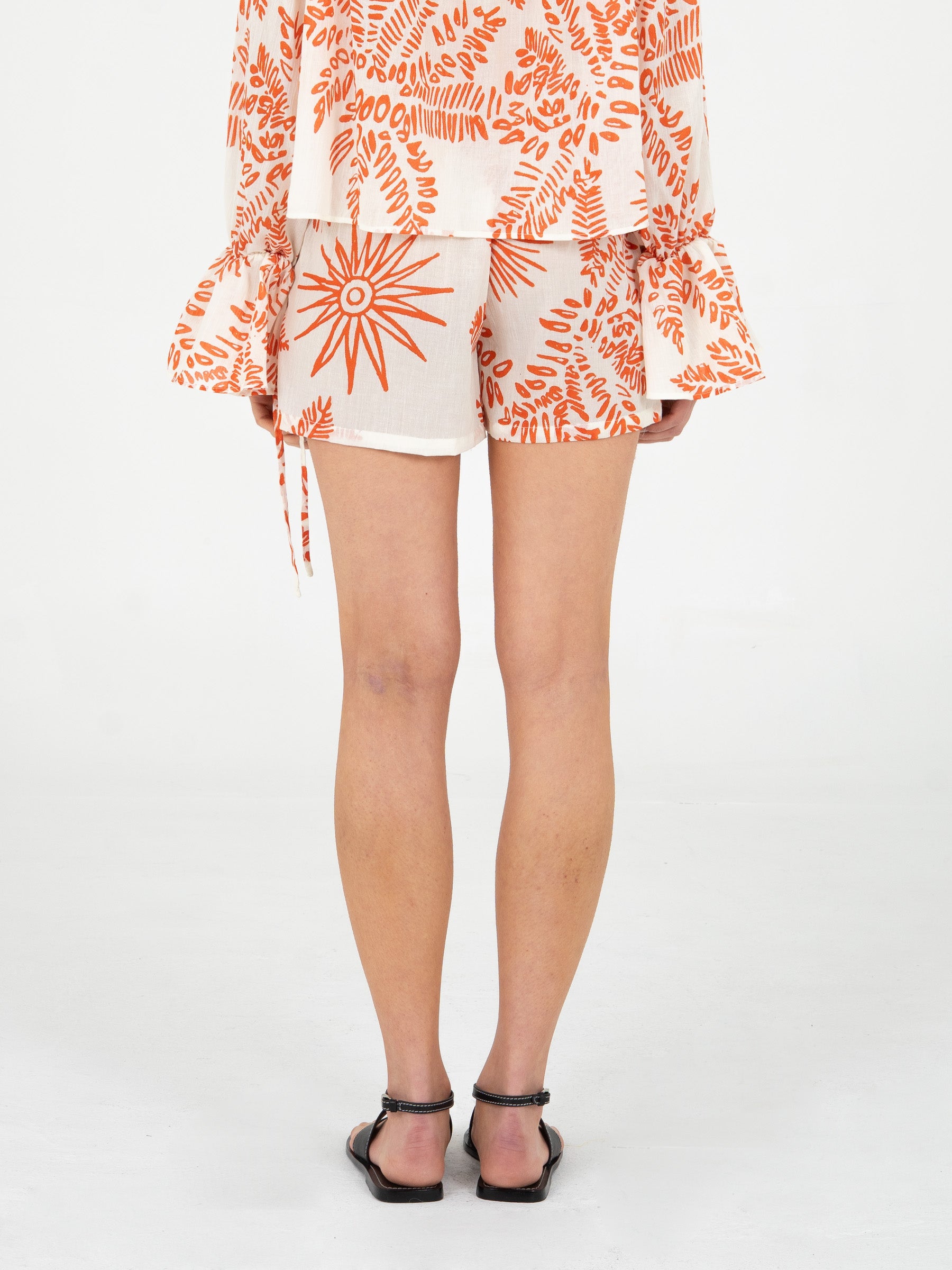 Cyrus Palm-Printed Shorts pantalones