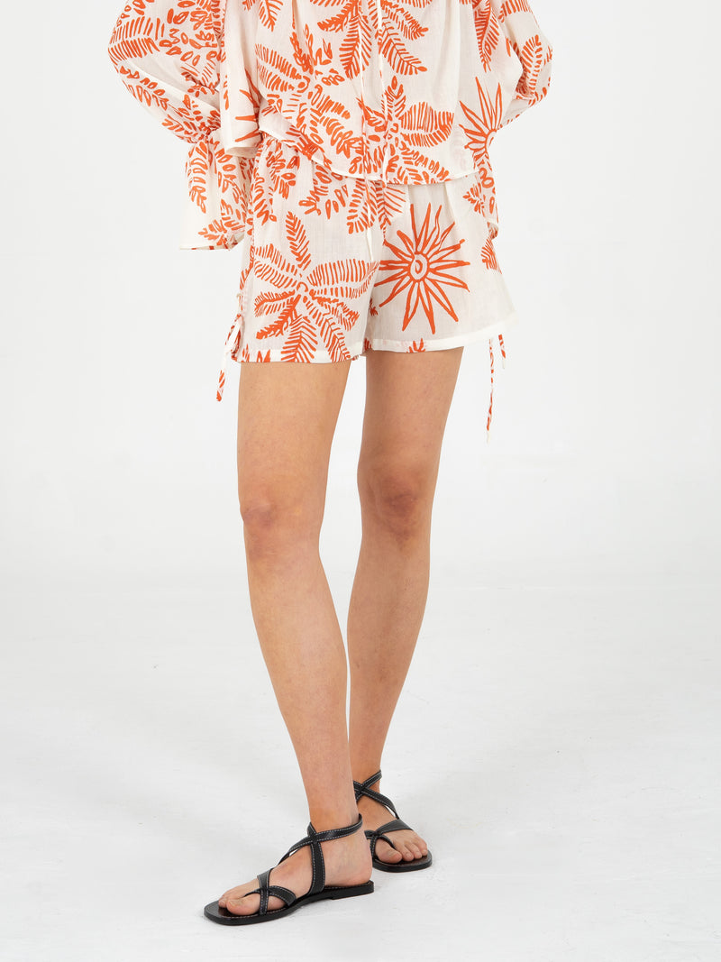 Cyrus Palm-Printed Shorts pantalones