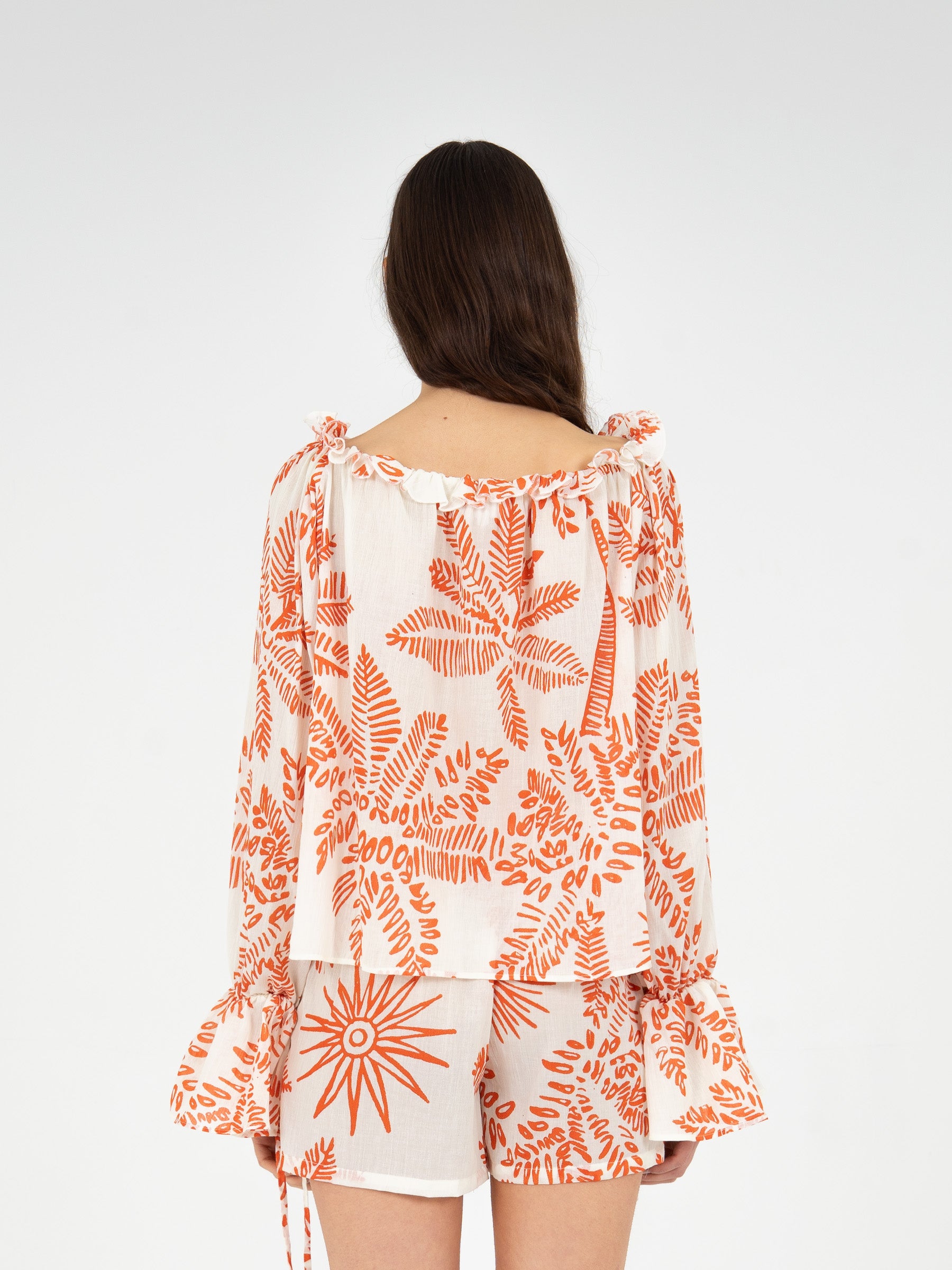 Cyrus Palm-Printed Top camisas y camisetas