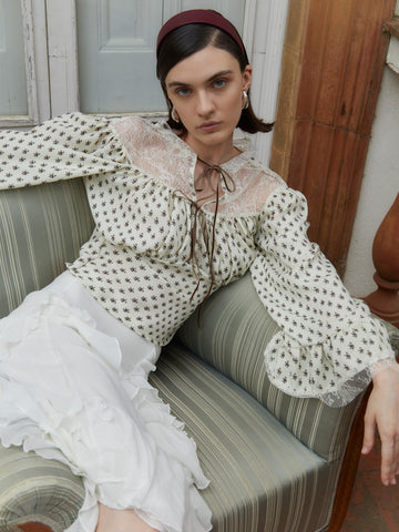 Daisy Floral Print Top top