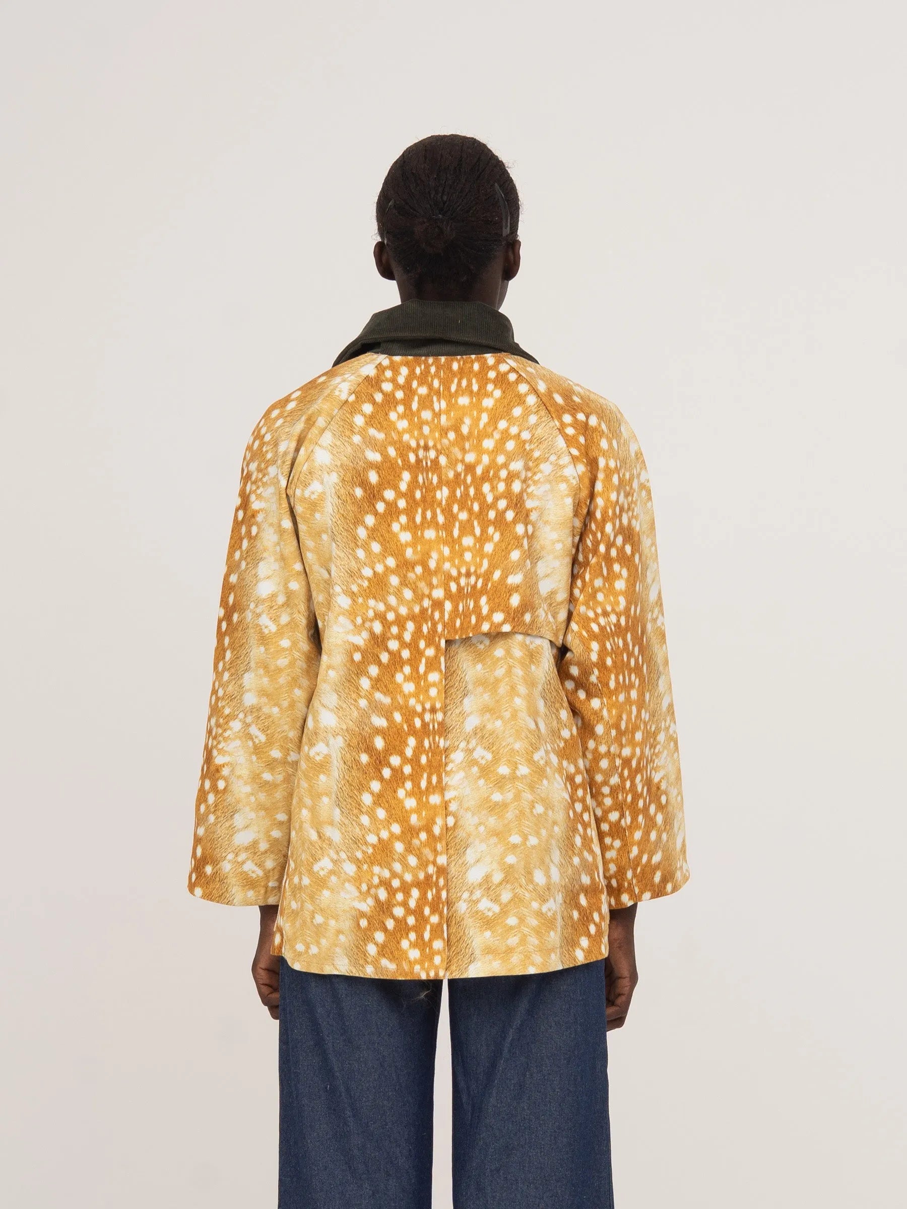 Deer Print Denim Jacket chaqueta