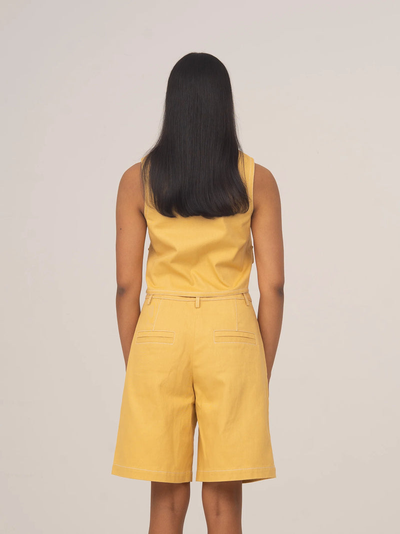 Desk Pale Yellow Denim Vest